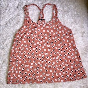 Orange Flowered Top